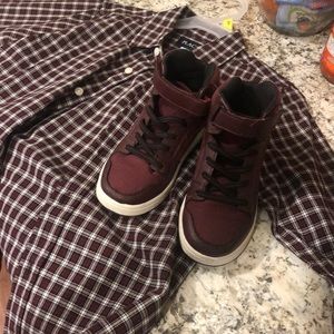 Duo sneakers and button up!